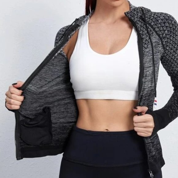 Dark Grey Hooded Sport Jacket in L - Picture 3 of 3